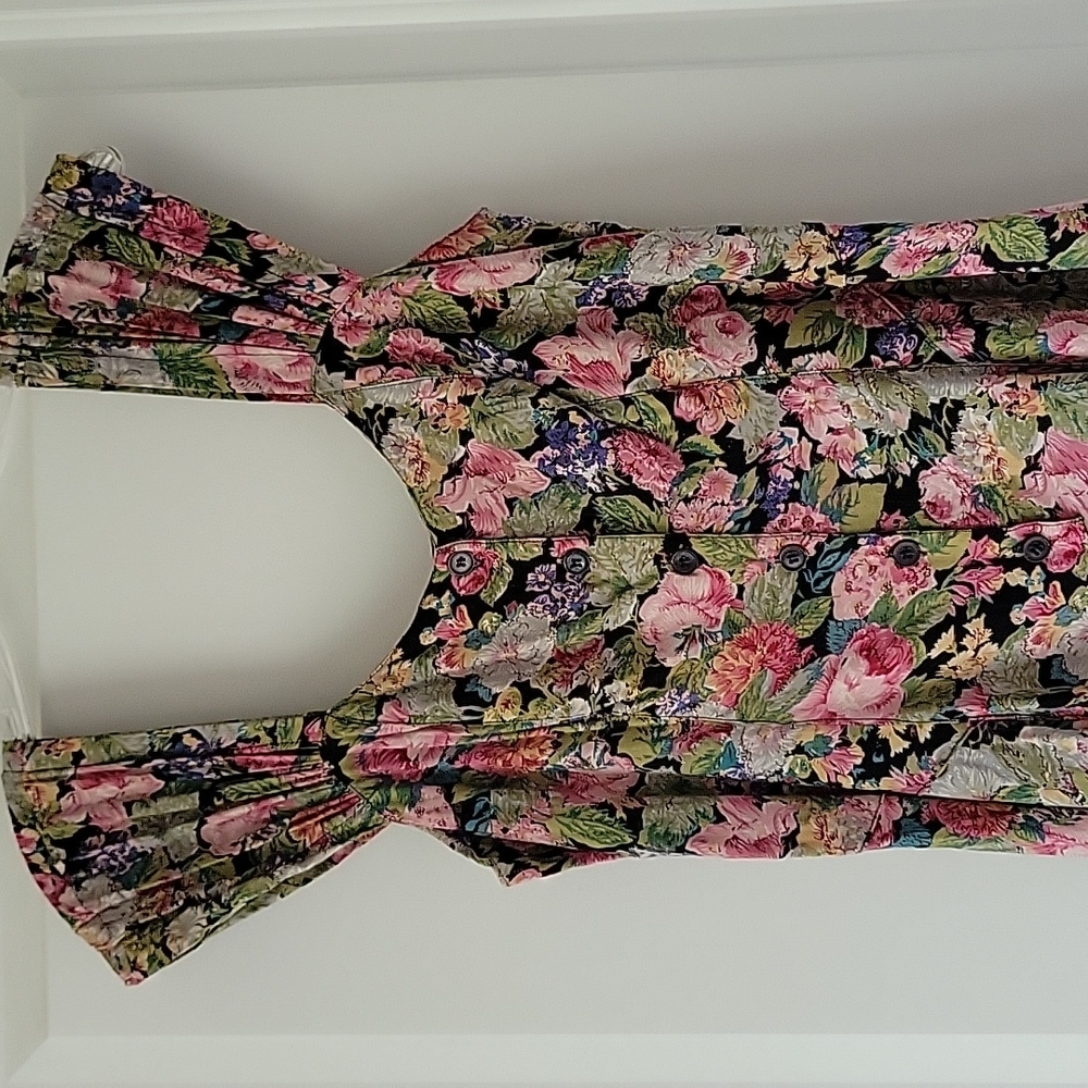 Vintage 80s/90s Starina Cottagecore Floral Maxi Dress Medium